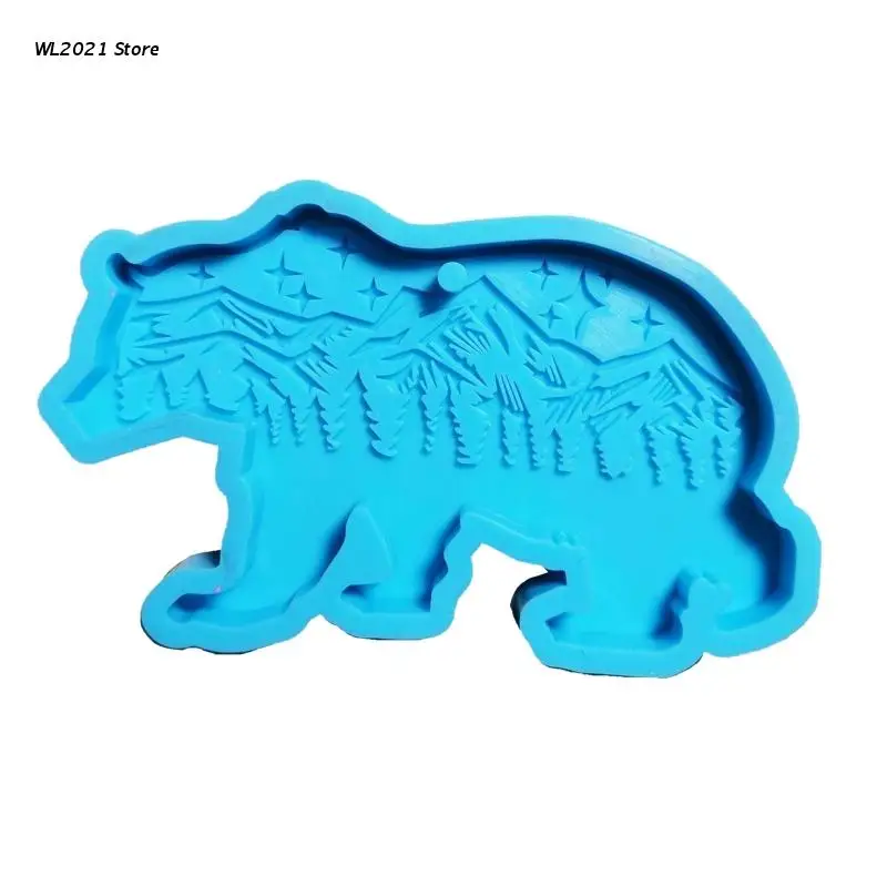 

Cute Bear Forest Keychains Silicone Mold Glossy and Shiny Walking Bear Keychain