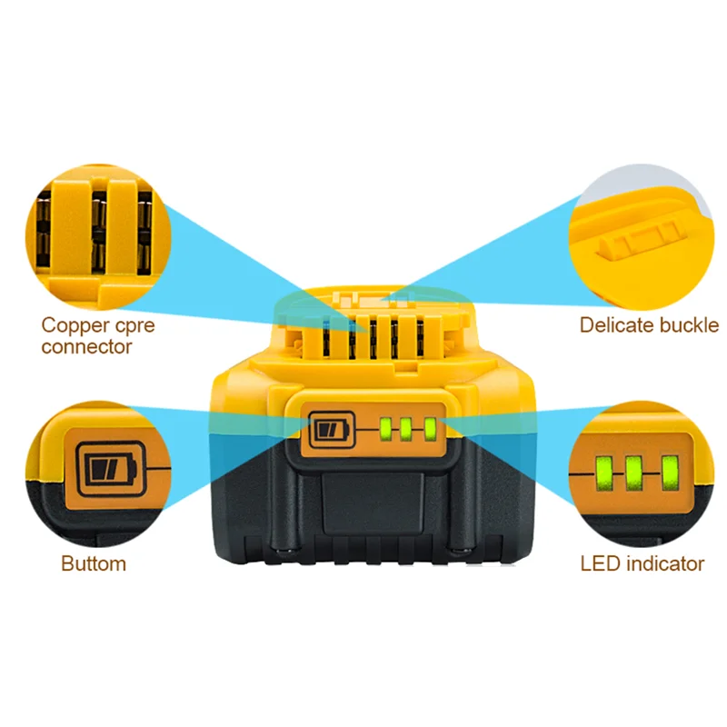 20 в 6 0 Ач макс. XR аккумулятор электроинструмент для DeWalt DCB184 DCB181 DCB182 DCB200 В 3 А 5 18 |