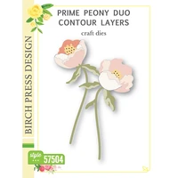 2022 new prime peony duo contour layers metal cutting dies set diy scrapbooking cards album paper crafts decor embossing molds