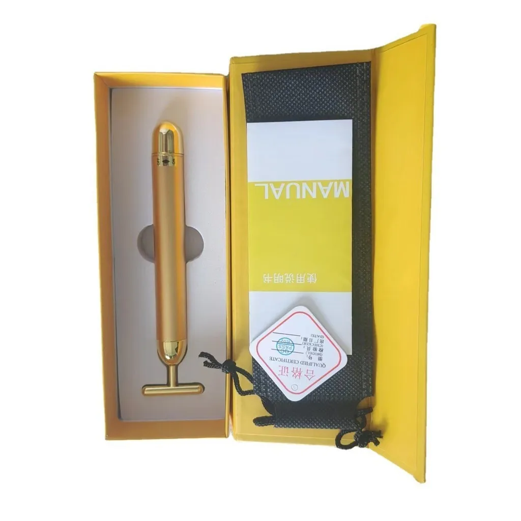 Роликовый массажер для лица Energy 24K Gold T T-образная тату губ туманных бровей и