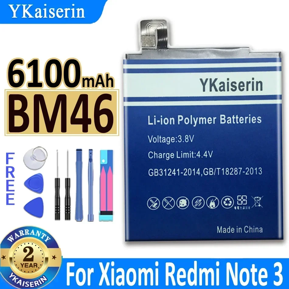 Аккумулятор YKaiserin для Xiaomi Mi Note Pro 2 3 8 6 6X 5X 5S 5 M5 4 M4 A2 Redmi 4X 5A Note2 Bateria NO