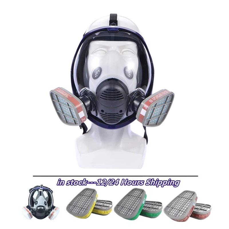 

Противогаз, маска для химических веществ, фильтр 6800, респиратор для защиты от пыли, силиконовая Полнолицевая маска для лабораторной сварки
