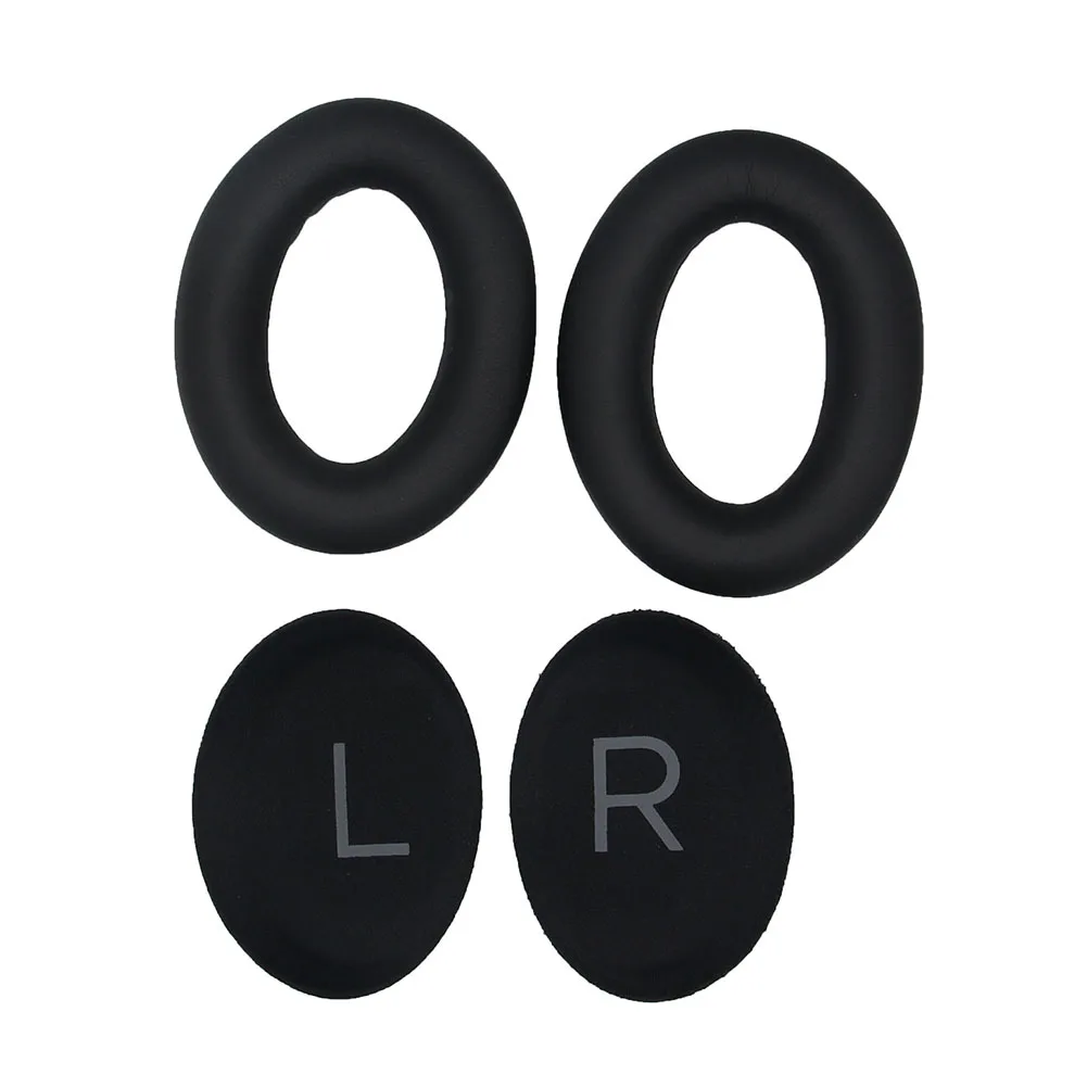 

Replacement Ear Pads Earpads Comfortable Earphone Earmuff Protein Leather Black for QC45/QC35 Headset
