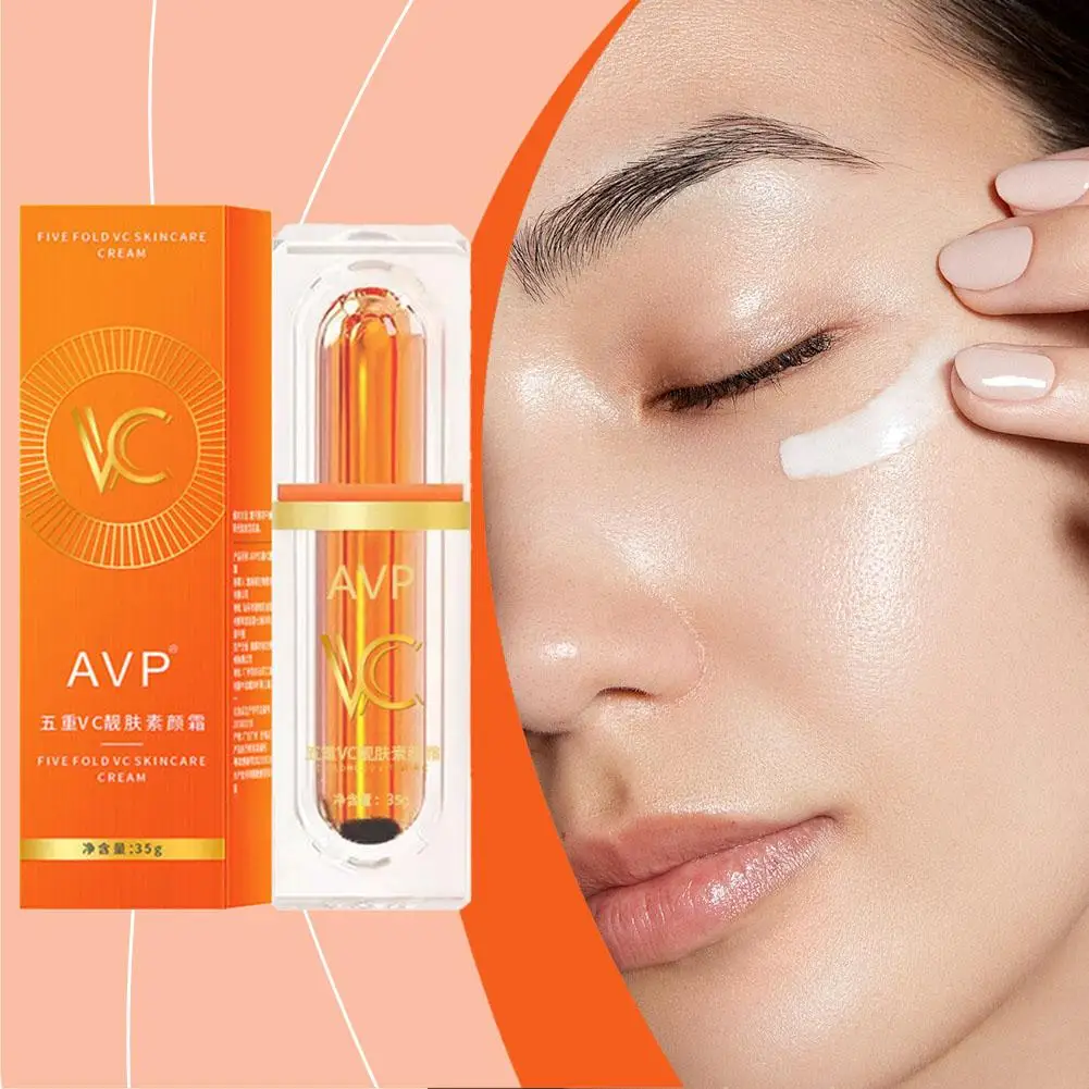 Крем для лица с витамином С отбеливающий крем Five VC Tone Up Cream уход за прыщами