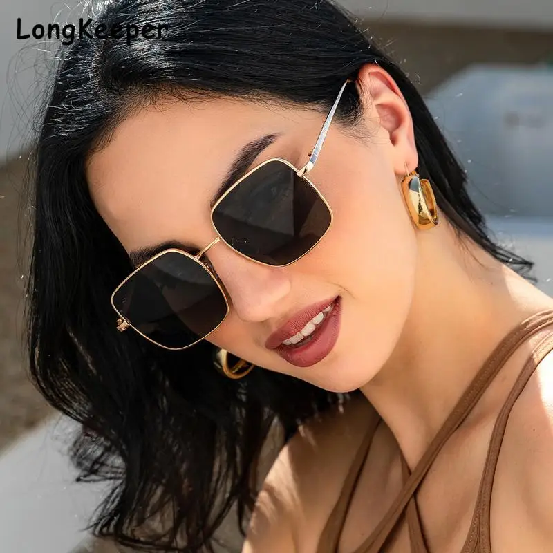 

Classic Oversized Sunglasses Women UV400 Driver Goggles Lady Square Sunglasses Female Big Frame Square Punk Sun Glasses 2022