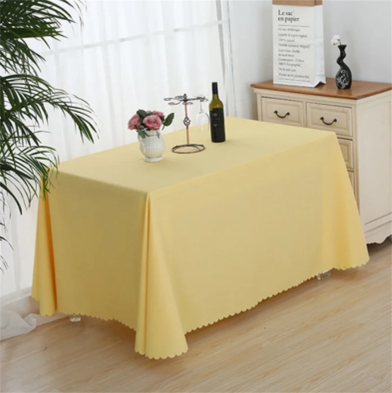 

Rectangular Solid Color Conference Room Tablecloth Business Show Table Cover Dessert Table Dirty-proof Table Cover