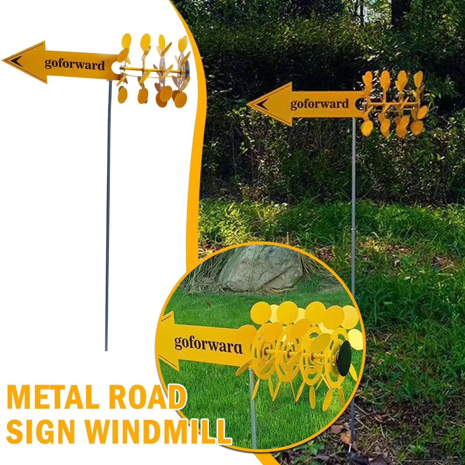 

Ветряная мельница, металлическая ветряная мельница, желтый металлический знак для украшения дома, улицы, двора, газона, сада, фермы, R6p6