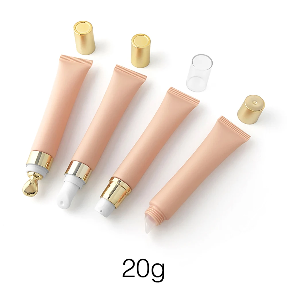 

20g Matte Apricot Plastic Lipstick Squeeze Tube 20ml Lip Honey Eye Cream Refillable Container Empty Cosmetics Soft Bottle