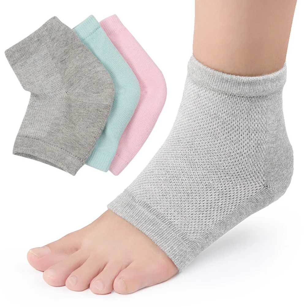 

Dry Cracked Feet Treatment Silicone Moisturizing Heel Protector Cracked Heel Repair Heel Sleeve Socks Silicone Spa Socks