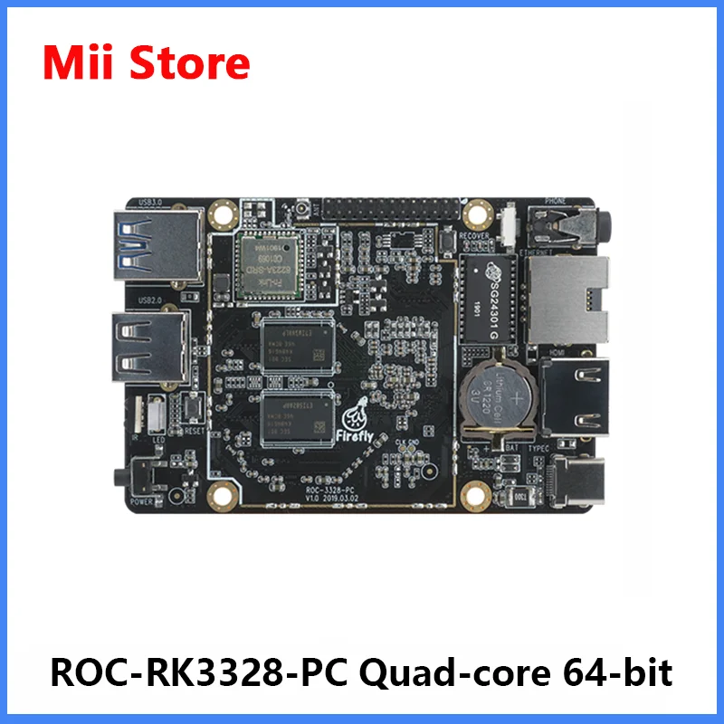 Firefly ROC-RK3328-PC, Quad-core 64-bit Mini PC Desktop computer support for Multiple OS