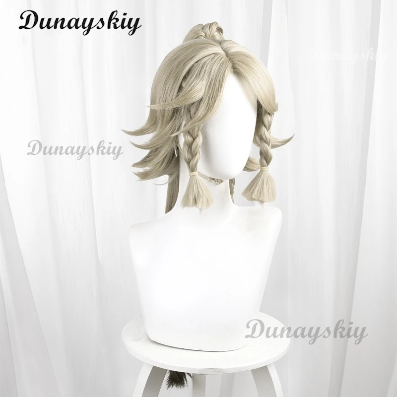 Genshin Impact Качина парик для косплея блондинка длинные волосы хвост Наньatzcayan Natlan