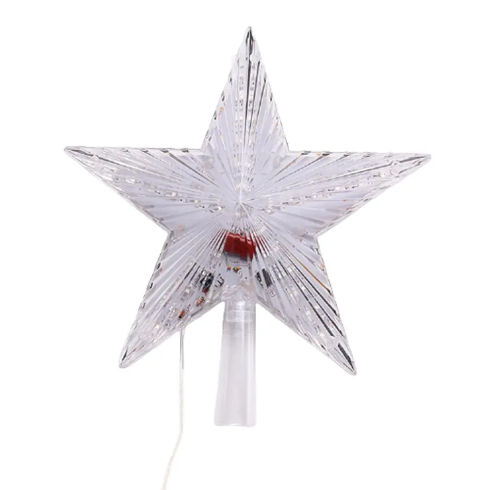 

Christmas Tree Topper Light LED Light Up Christmas Tree Topper Star Xmas Tree Ornaments Party Home Decorations