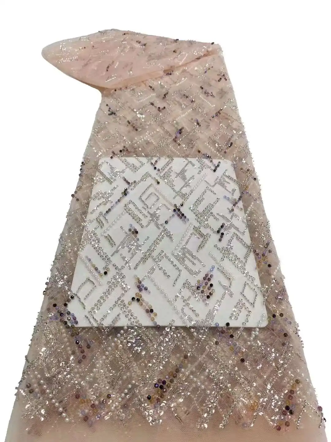 Африканские бусины кружевная ткань 2024 высококачественное кружево нигерийские