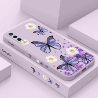 purple butterflies phone case for vivo y20 y20i y20s y12s y30 y33s y12 y15 y17 y19 y21 s1 pro y91 y93 y95 silicone cover