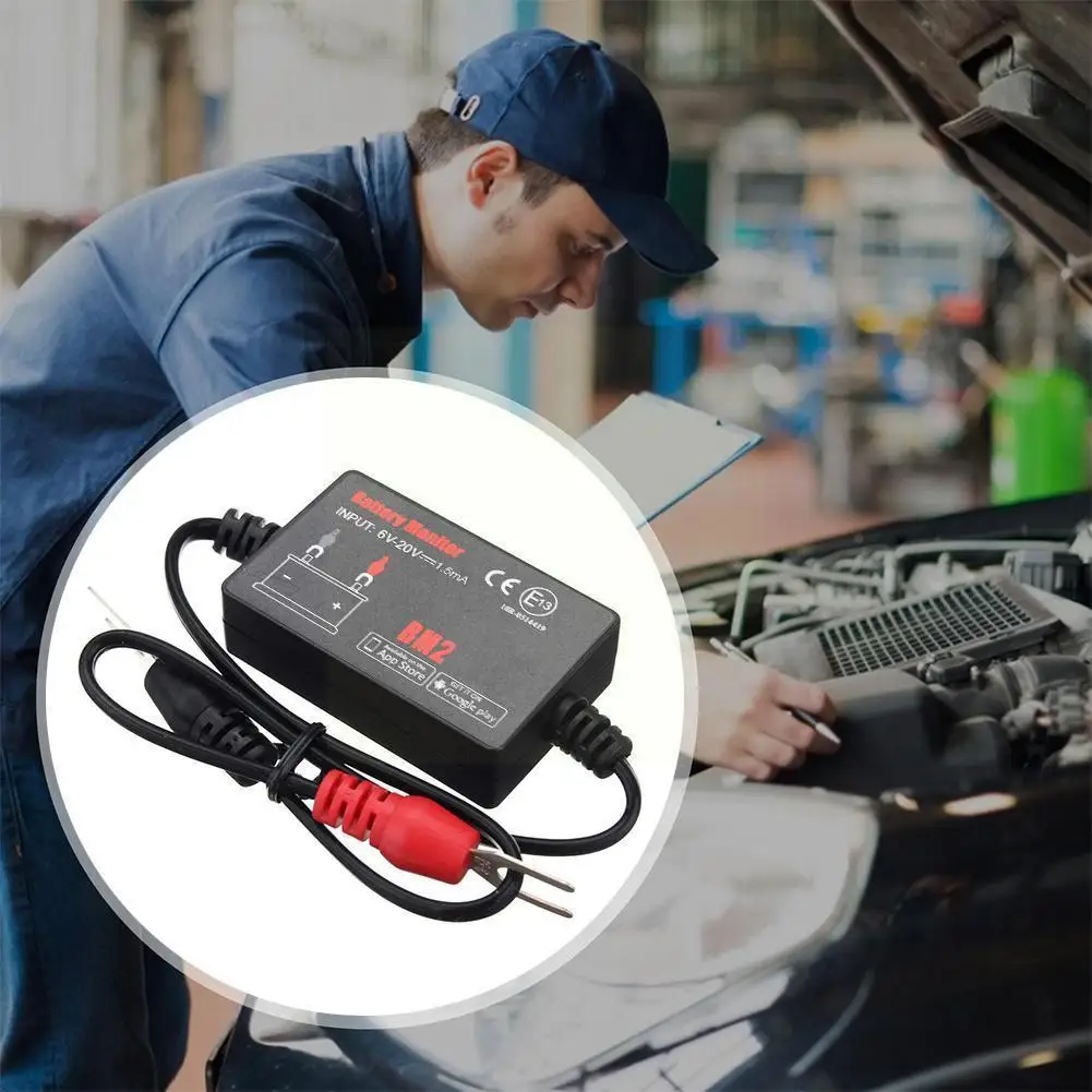 

12V Battery Tester Battery Monitor Car Battery Analyzer Test Test Monitor Voltage Connect Charging Cranking P0K7