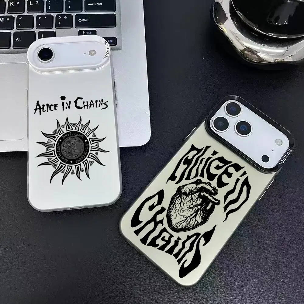 Фото Чехол для телефона Band A-Alice In Chains для iPhone 17, 16, 15, 14, 13, 12, 11 Pro Max, дизайнерский матовый лазерный чехол для телефона Aurora Funda №1
