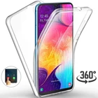 360 двойной силиконовый чехол для Samsung Galaxy A10 A30 A50 A70 M10 M20 J4 J6 J8 A6 A7 A8 A9 2018 S10E S10 Plus Note 9 8 5, защитный чехол