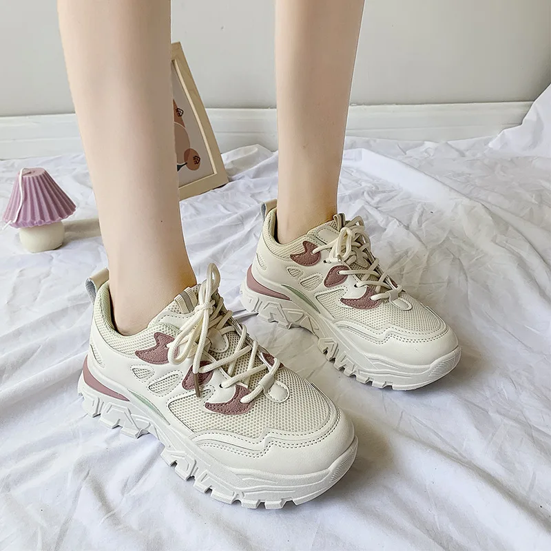 Женские новые тонкие кроссовки женские летние дышащие сетчатые повседневные