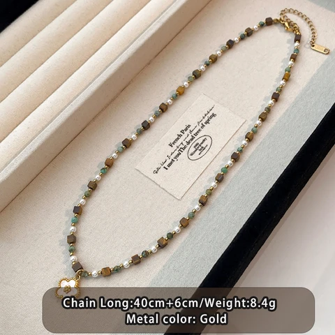 Золотое ожерелье Таоя с кулоном ракушка-цветок