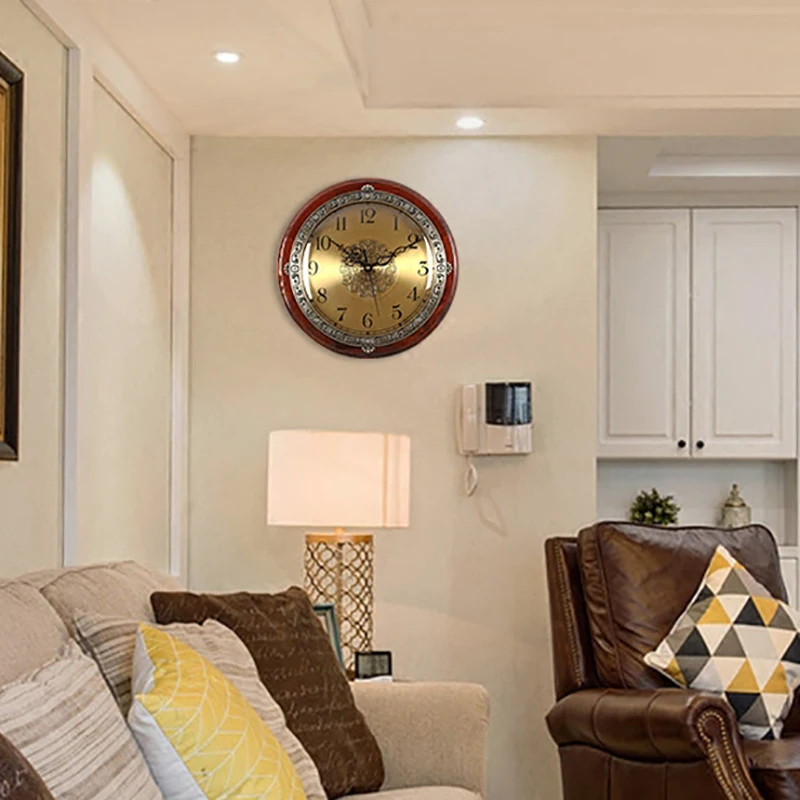 

Large Solid Wood Retro Digital Wall Clock Living Room Interior Clock Mechanism Silent Bedroom Hreloj Pared Home Decor YX50WC