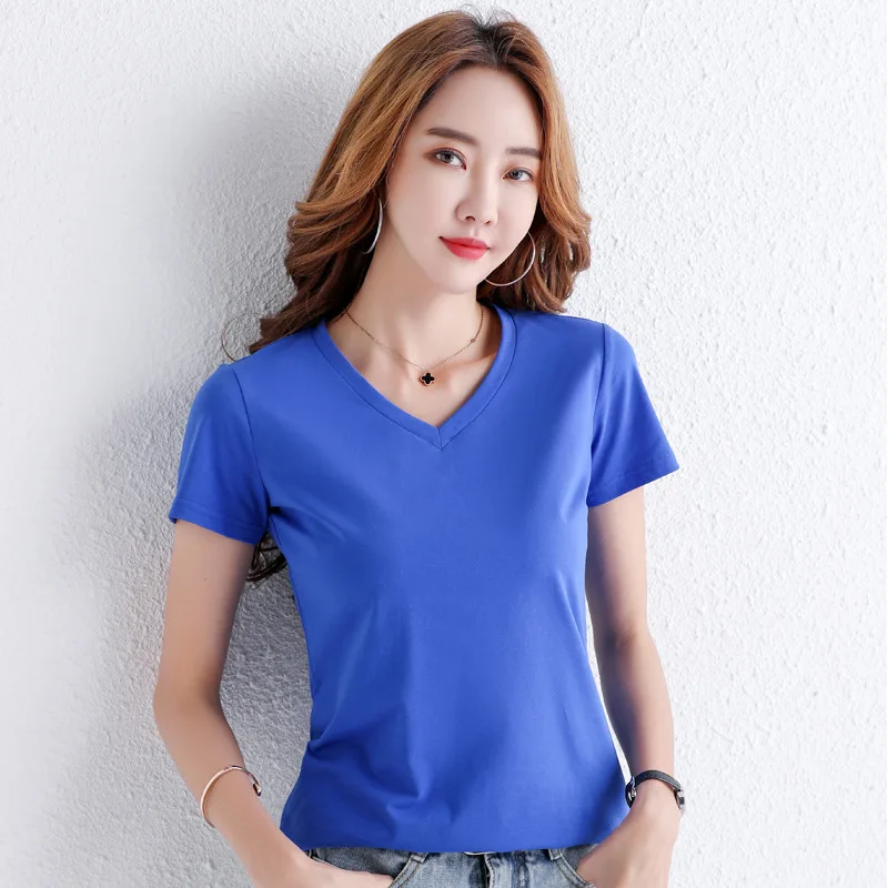 

2021 new short-sleeved fitted fashion short T-shirt female summer gray
