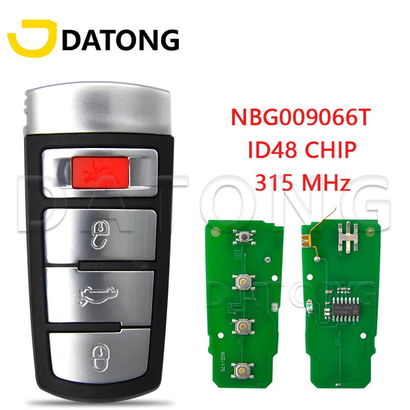 

Datong World NBG 009066 T ID48 чип 315 МГц полуумный автомобильный ключ дистанционного управления для VW Volkswagen Passat 2006-2013 CC 2009-2015
