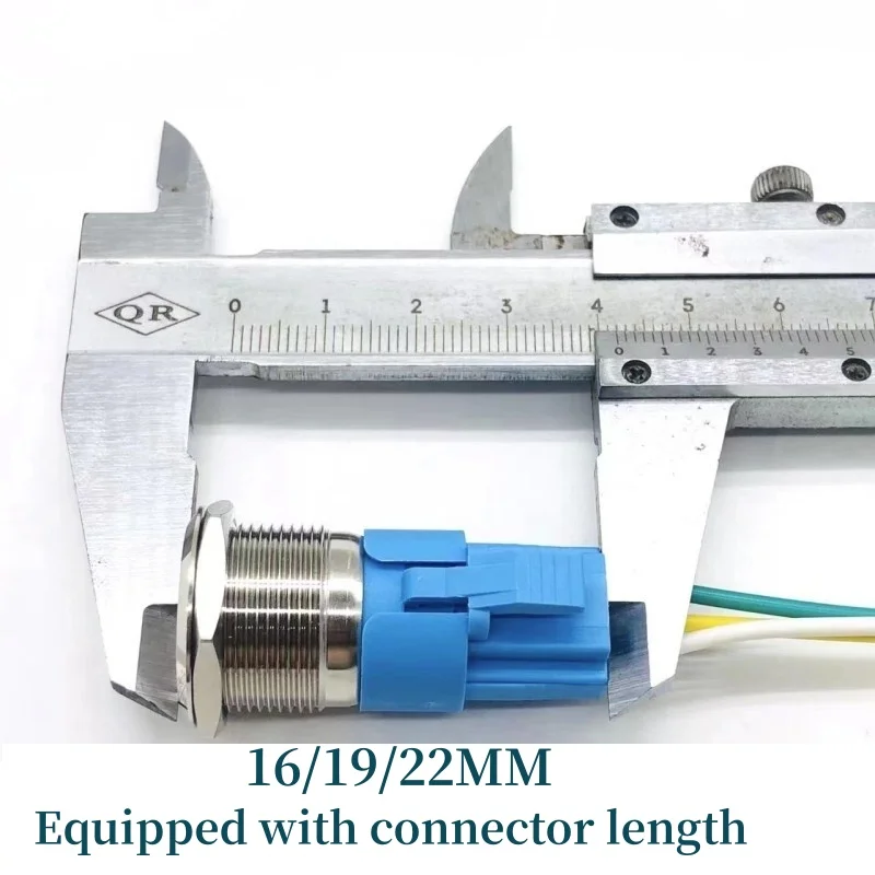 Водонепроницаемый металлический кнопочный переключатель 12/16/19/22 мм