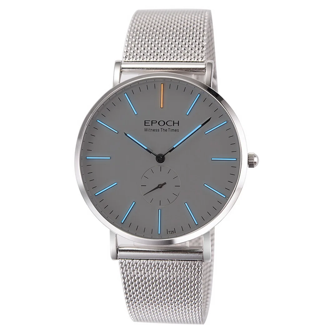 Мужские роскошные часы EPOCH модные 40 мм кварцевые наручные светящиеся 50 м