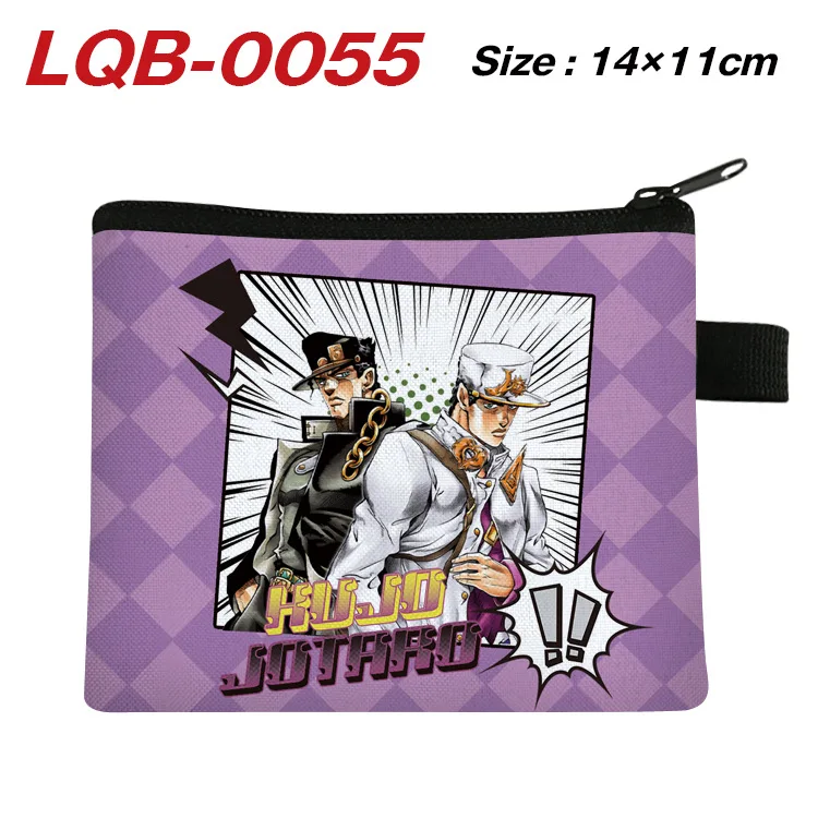 E-Mell JOJO's Bizarre Adventure Stone Ocean Leone Noriaki Rohan Kujo Jotaro Narciso Anasui Zipper Canvas Coin Purse Wallet