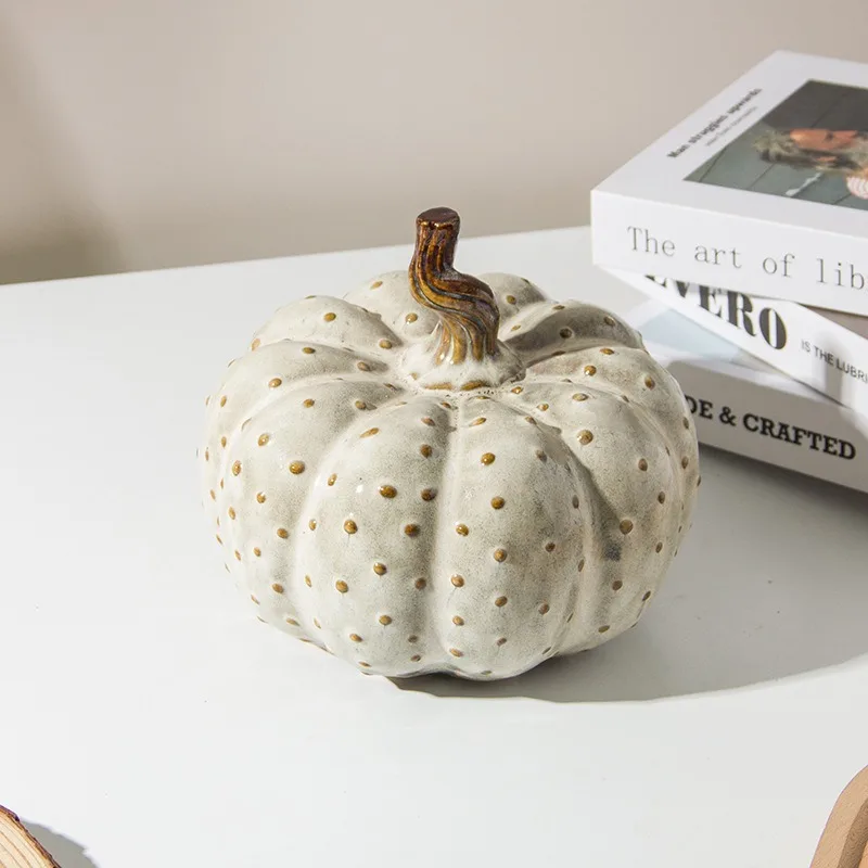 

Home Decoration Ceramic Pumpkin B&B Hotel Decorations Featured Simulation Plant Ornament Home Accessories Living Room Decoration