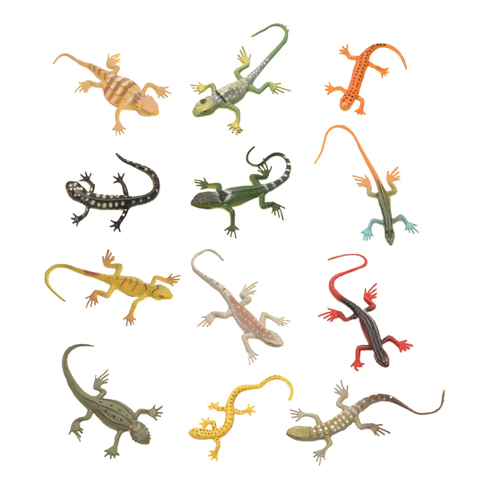

12 Pcs Artificial Lizard Party Favors Simulation Toys Plastic Playes Halloween Trick Props Home Decor Educational Gecko