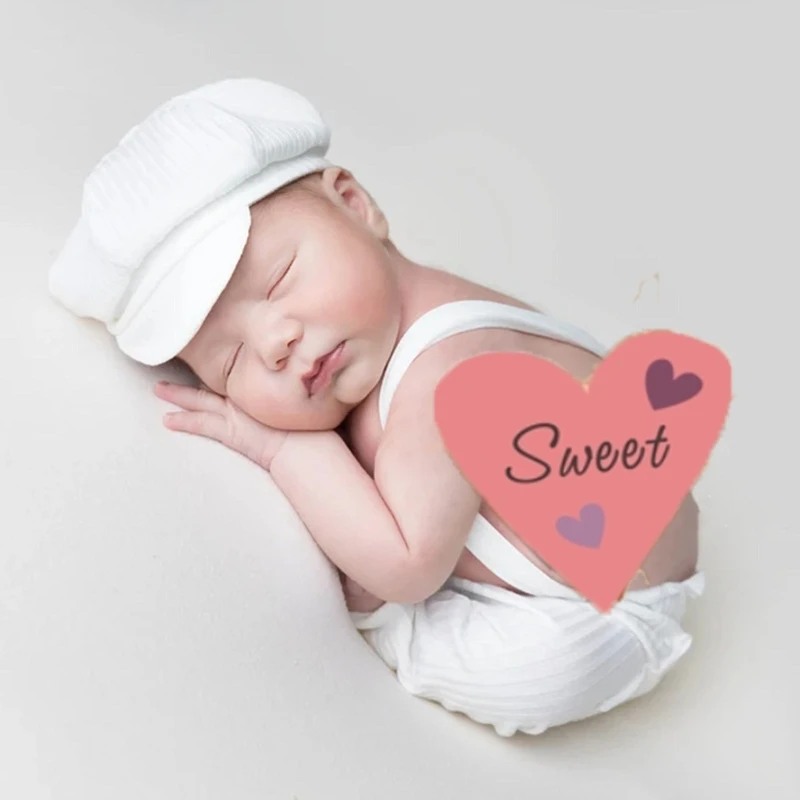 

Реквизит для фотосъемки новорожденных, наряды для мальчиков и девочек, комбинезон, шляпа, реквизит для детской фотосессии GXMB