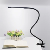flexible night reading study table clip clamp led desk lamp