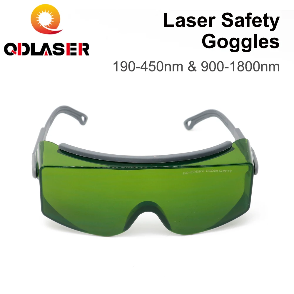 Защитные очки QDLASER для лазера 190-450 нм и 900-1800 OD8+ CE оптоволоконной лазерной