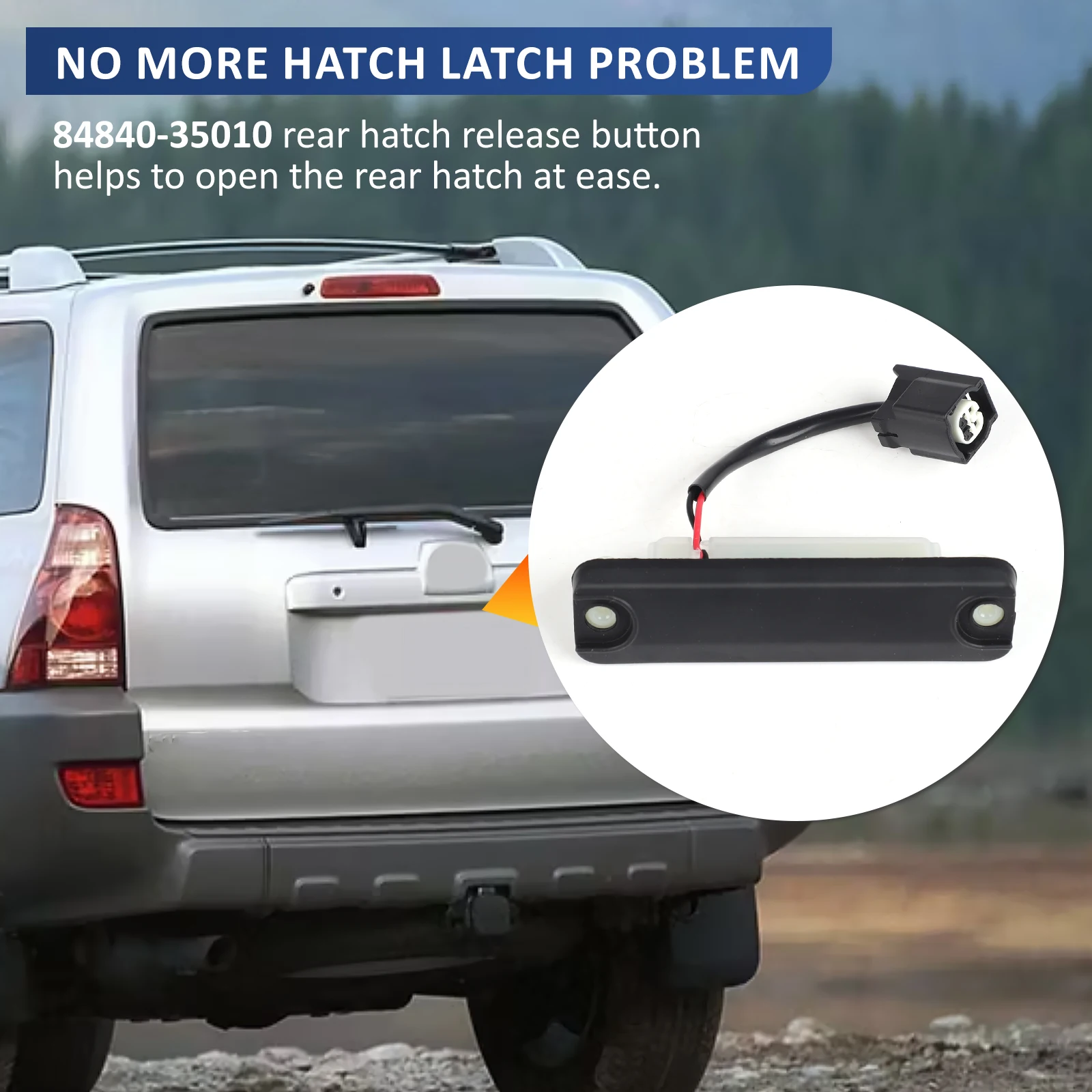 84840-35010 Черный ABS переключатель задней двери кнопка открытия автомобильные