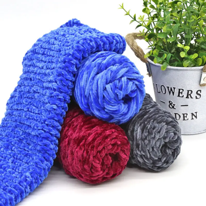 

100g Velvet Yarn Soft Protein Cashmere Yarn Silk Wool Baby Yarn Crochet Knitting Yarn Cotton Baby Wool DIY Hand-Knitted Sweater