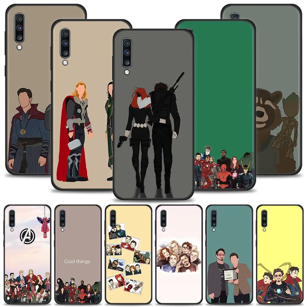 

Case For Samsung A50 A40 A30 A30s A20s A20 M51 M31 M31s M30s M62 M52 M22 M21 Marvel Avengers Heros Iron Spiderman Group Photo