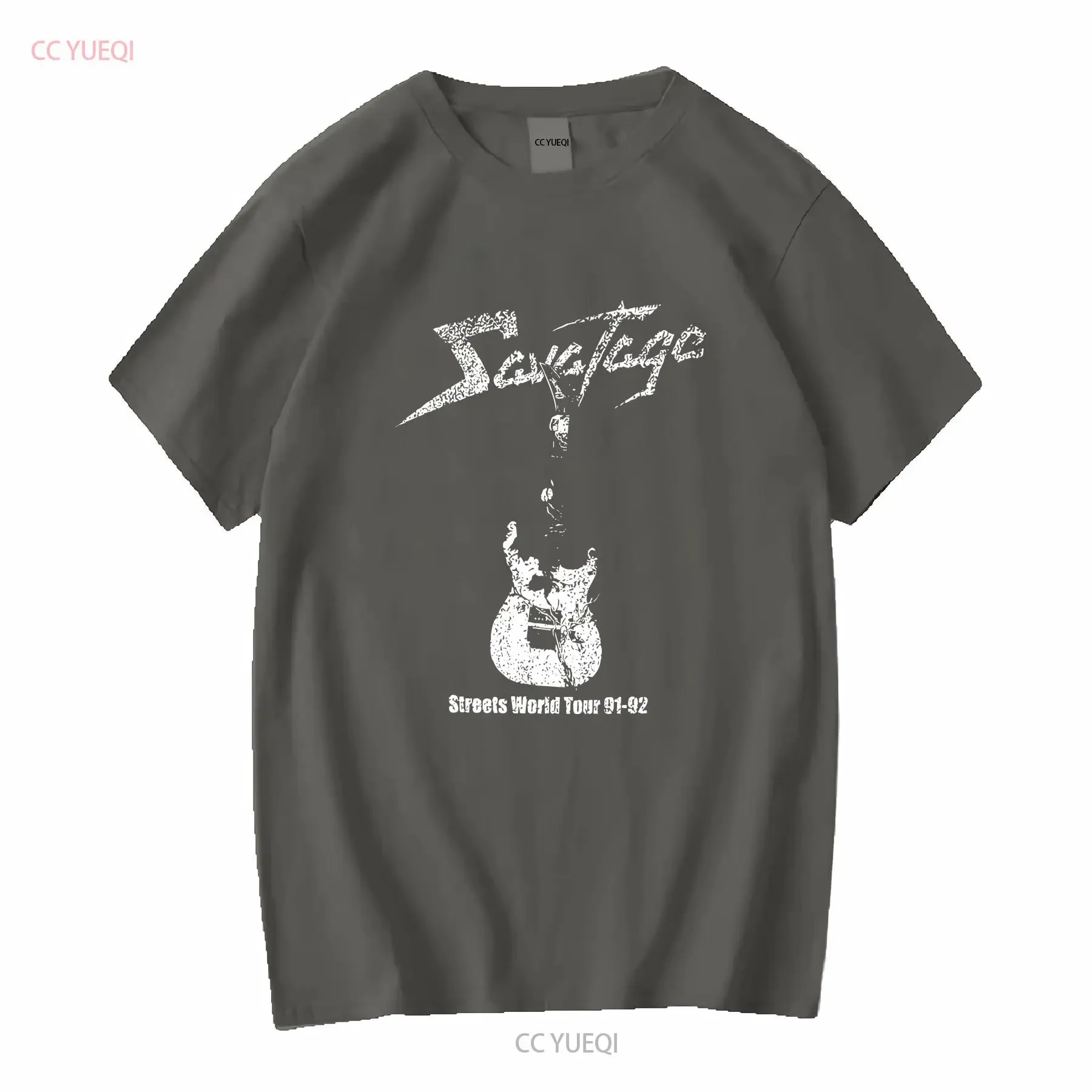 Фото НОВАЯ ЧЕРНАЯ ФУТБОЛКА SAVATAGE STREETS A ROCK OPERA, винтажная мягкая футболка с рисунком для повседневной носки, дышащая, удобная №4