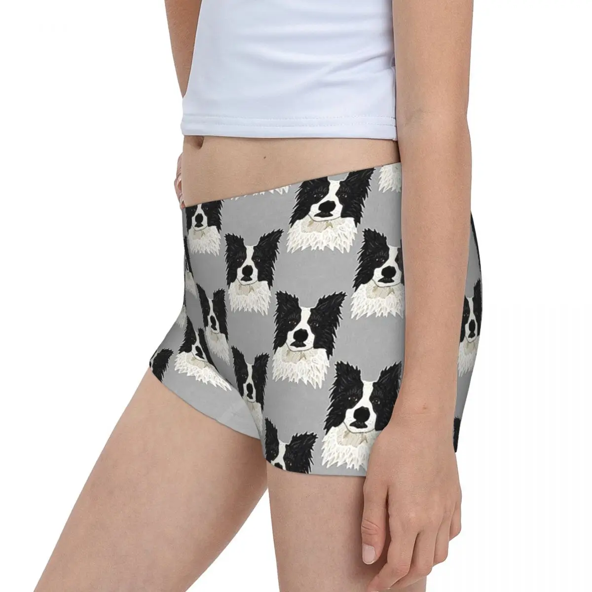 Детские хлопковые трусики с красивой каймой колли детское нижнее белье принтом