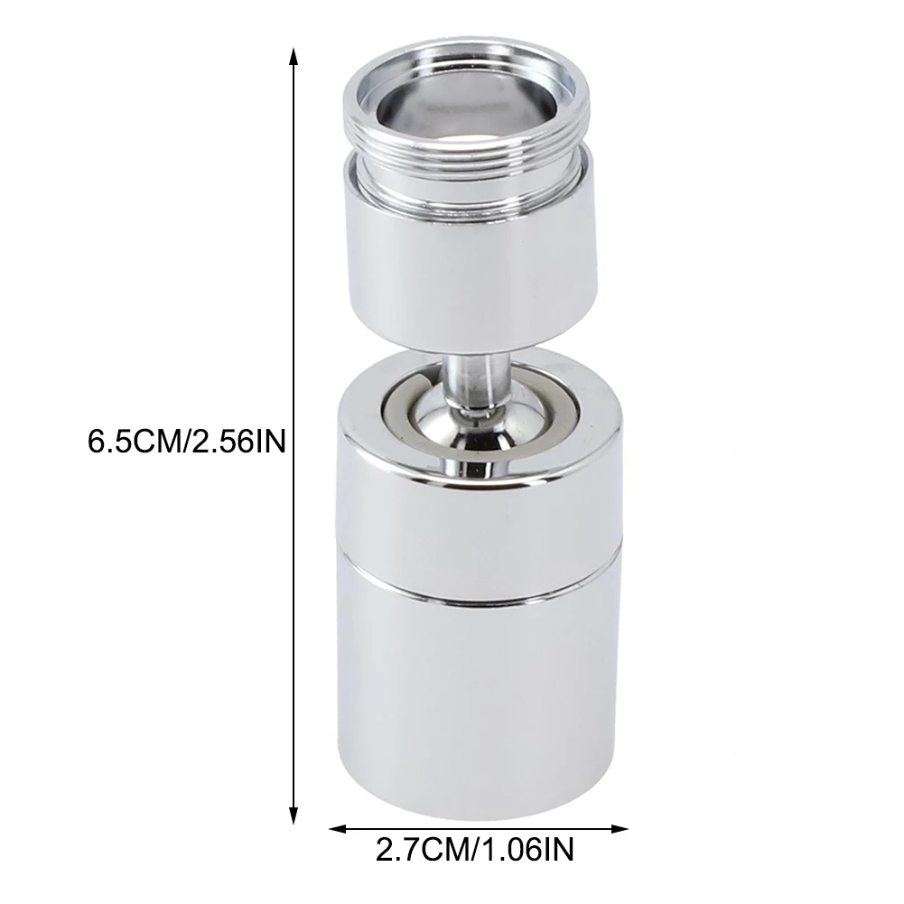 

Sprayer Head Faucet Chrome-plated Silver Inner Wire Nozzle Filter Splash-proof Two-speed 1 Pc 360° Rotatable 80 Degrees