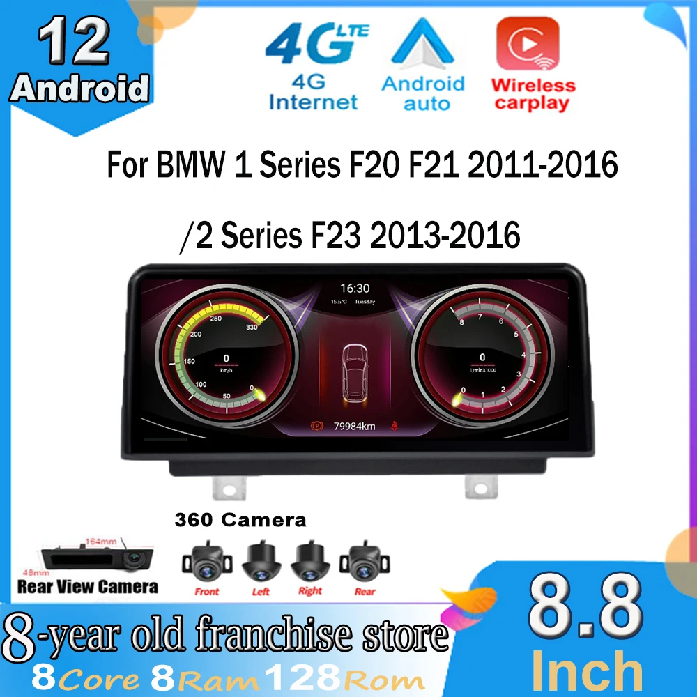 

8.8'' Android 12 For BMW 1 Series F20 F21 2011-2016/2 Series F23 2013-2016 NBT System Car Multimedia Player Headunit Navigation