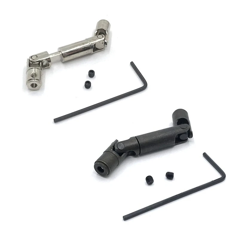 

Обновленный металлический приводной вал для WPL 1/10 D12 1/16 C14 C24 C34 B14 B24 B16 B36, 2 комплекта, детали для радиоуправляемых автомобилей, серебристый и ч...