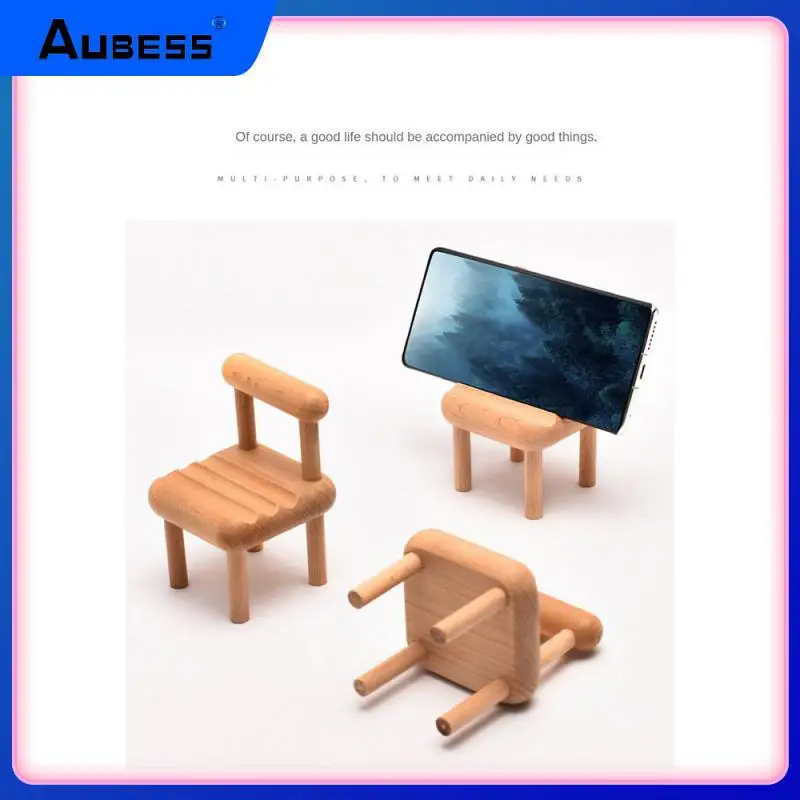 

Small Beach Chairs Shape Stand Stents Universal Lazy Drama Phone Holder High-quality Economic Tablet Mount For Xiaomi Beech Wood