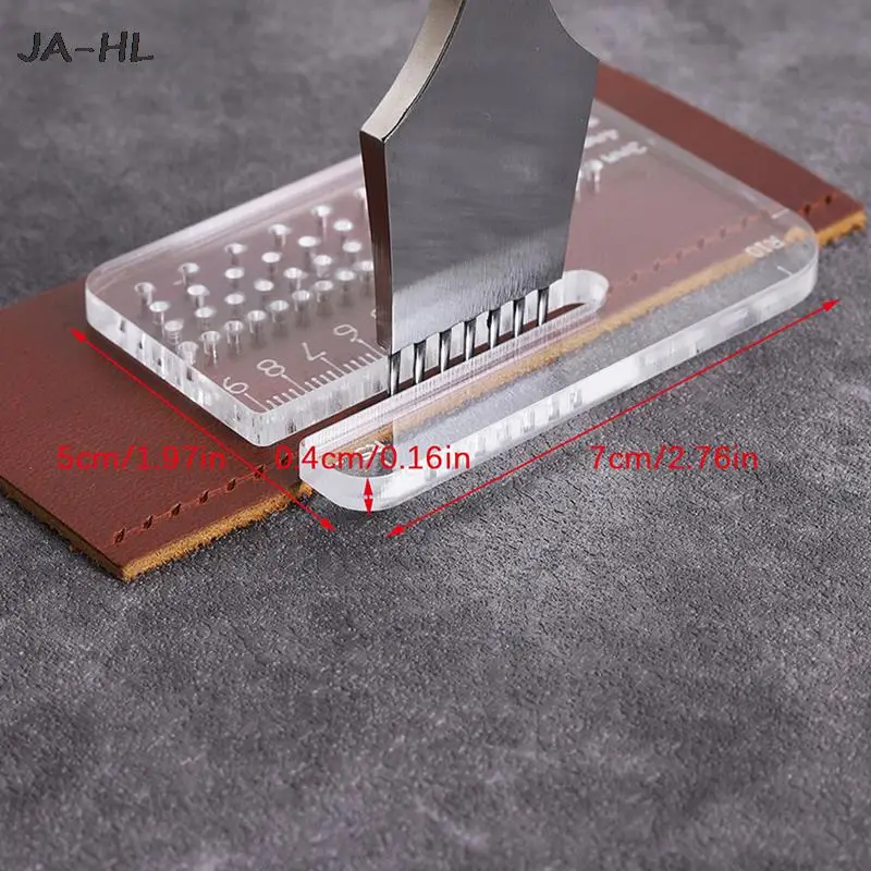 

Transparent Thickened Multi-functional Puller Acrylic Rounded Cutting Distance Ruler Hitting Auxiliary Manual Leather Tool 4mm