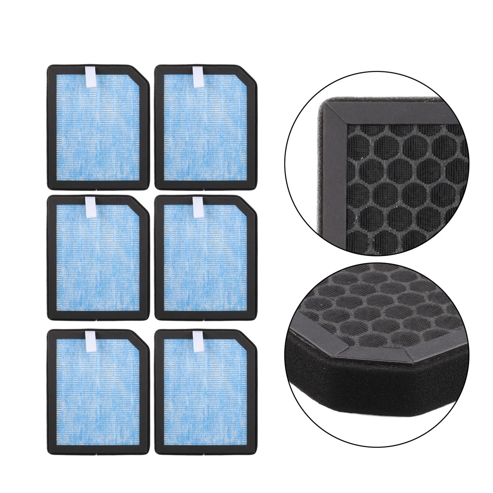 Фото Сменные фильтры H13 True HEPA для очистителя воздуха Aircillin AP1501 с 3-ступенчатой системой фильтрации, 4 или 6 штук в упаковке №2