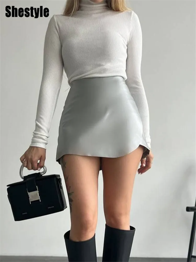 Shestyle женские шорты с высокой талией сексуальные элегантные юбки из