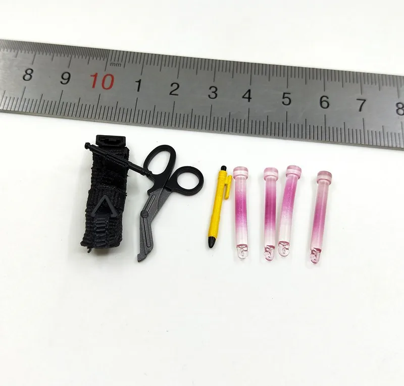 

1/6 Scale 26044A Tourniquet Pens Scissor Fluorescent Sticks Set Model for 12''Figures DIY Accessories