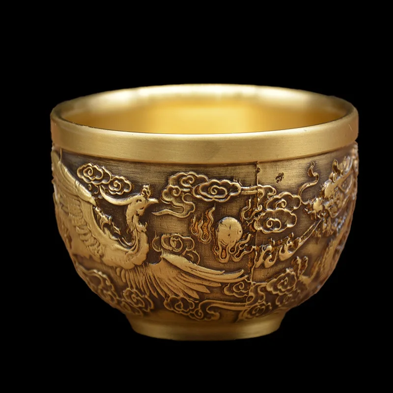 Латунная чашка Baifu Cup Латунный небольшой вставной подстаканник для напитков