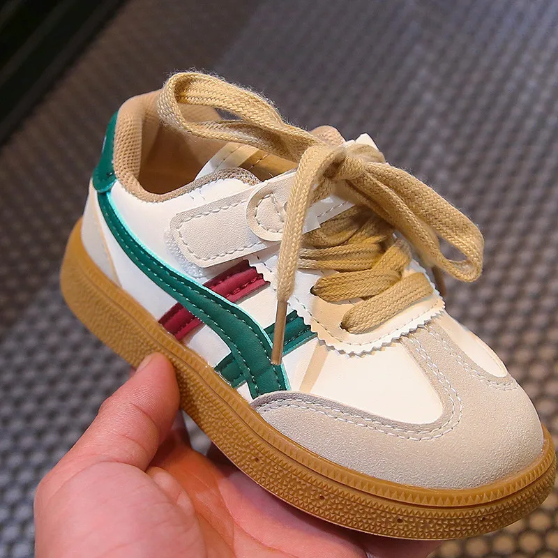 Детская обувь для девочек повседневная детская замшевая с пряжкой-кольцом 2024 на