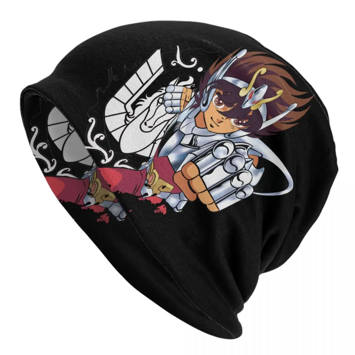 

Saint Seiya Pegasus Skullies Beanies Caps Fashion Winter Warm Women Men Knit Hat Unisex Adult Knights Of The Zodiac Bonnet Hats